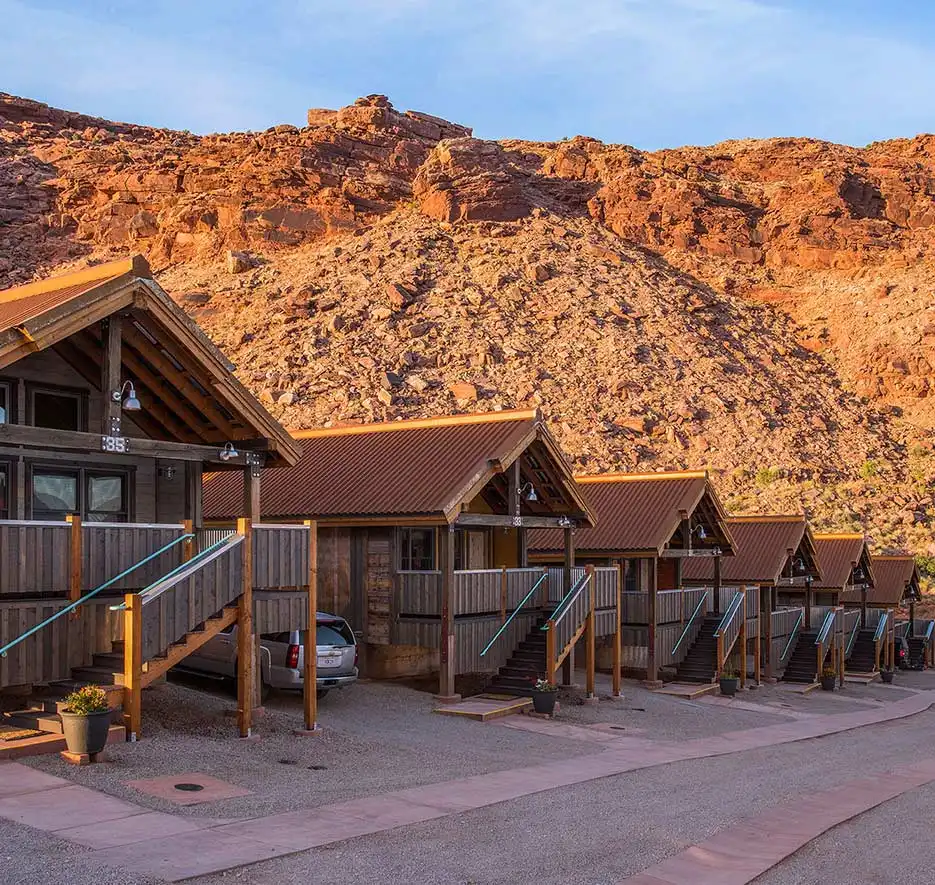 Bungalows at Sunset
