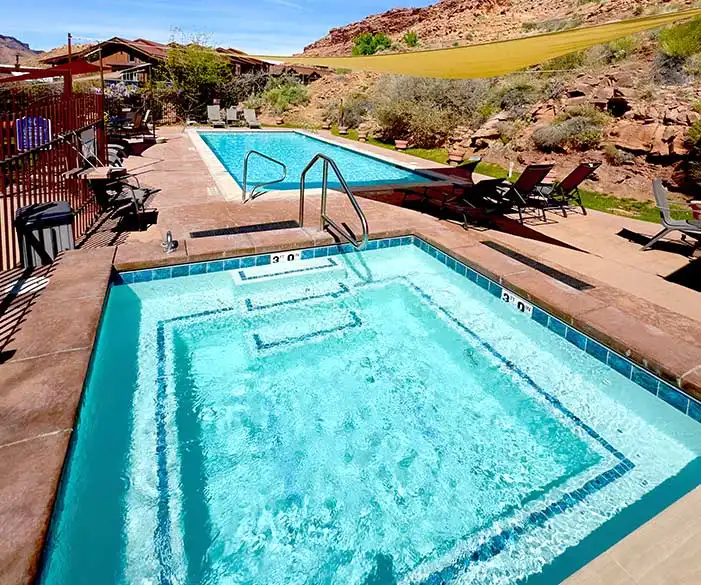 Outdoor Pool and Hot Tub